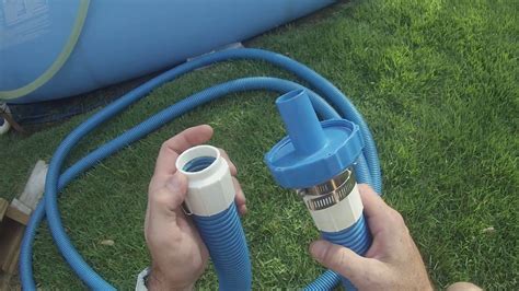 hook up vacuum hose above ground pool